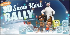 Губка Боб: игра 3D - гонки по снегу